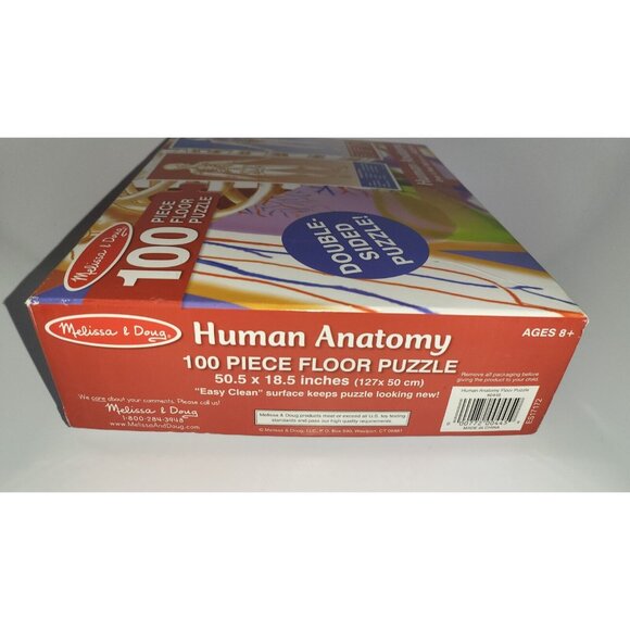 MELISSA & DOUG Human Anatomy Double-Sided Floor Puzzle 100 Pieces! - Picture 6 of 12